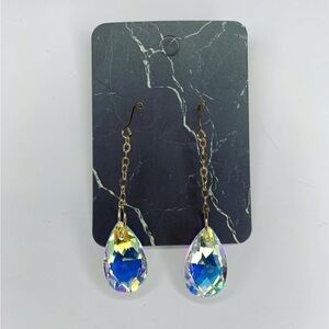 Gold dangling earrings